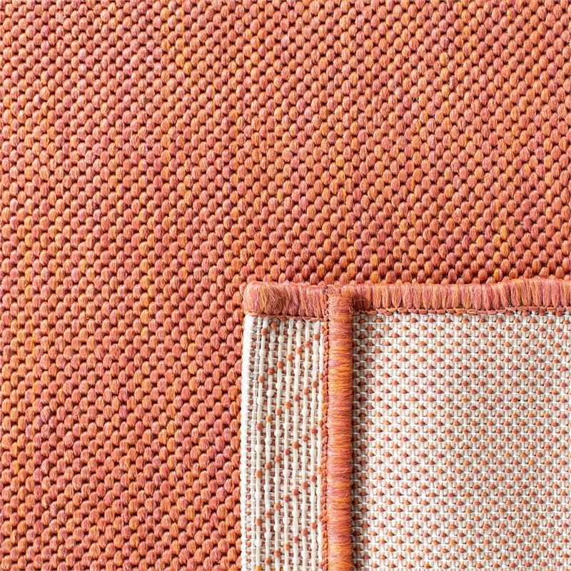 Pemberly Row Contemporary Beige Indoor Outdoor Rug in Square 5'3