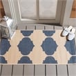 Pemberly Row Contemporary Beige Indoor Outdoor Accent Rug 2' x 3'7