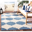 Pemberly Row Contemporary Beige Indoor Outdoor Rug in Square 5'3