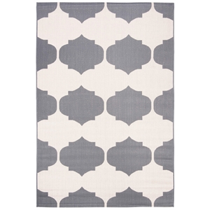 Pemberly Row Contemporary Beige Indoor Outdoor Rug 5'3&quot x 7'7&quot for Rooms