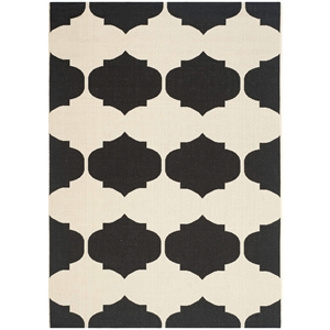 Pemberly Row Contemporary Beige Indoor Outdoor Rug 4' x 5'7&quot for Living