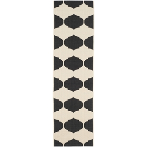 Pemberly Row Contemporary Beige Indoor Outdoor Runner Rug 2'3&quot x 8'