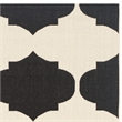 Pemberly Row Contemporary Beige Indoor Outdoor Rug in Square 5'3