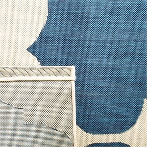 Pemberly Row Contemporary Beige Indoor Outdoor Accent Rug 2' x 3'7&quot