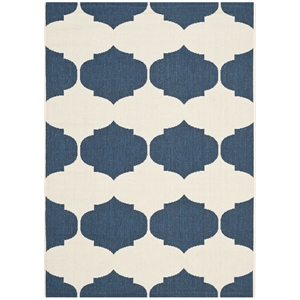 Pemberly Row Contemporary Beige Indoor Outdoor Rug 4' x 5'7&quot for Rooms