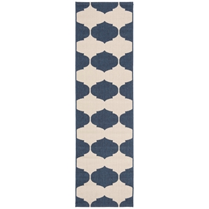 Pemberly Row Contemporary Beige Indoor Outdoor Runner Rug 2'3&quot x 8'