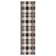 Pemberly Row Contemporary Black Indoor Outdoor Runner Rug 2'3