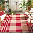 Pemberly Row Contemporary Red Indoor Outdoor Rug 9' x 12' for Any Room