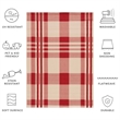 Pemberly Row Contemporary Red Indoor Outdoor Rug 9' x 12' for Any Room