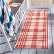Pemberly Row Contemporary Red Indoor Outdoor Runner Rug 2'3