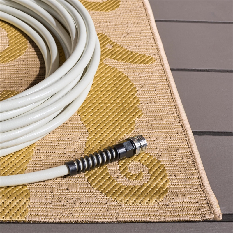 Pemberly Row Beige Indoor Outdoor Rug 5'3