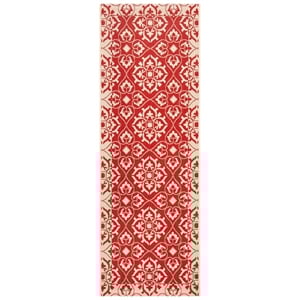Pemberly Row Contemporary Indoor Outdoor Runner Rug in Red - 2'3&quot x 6'7&quot
