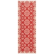Pemberly Row Contemporary Indoor Outdoor Runner Rug in Red - 2'3