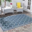 Pemberly Row Polypropylene Blue Indoor Outdoor Rug - 8' x 11'