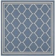 Pemberly Row Polypropylene Blue Indoor Outdoor Rug - Square 6'7