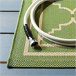 Pemberly Row Polypropylene Green Indoor Outdoor Rug - 2'7