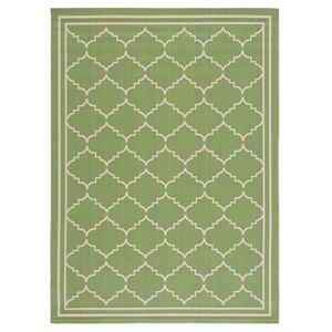 Pemberly Row Polypropylene Green Indoor Outdoor Rug - 5'3&quot x 7'7&quot
