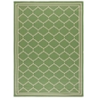 Pemberly Row Polypropylene Green Indoor Outdoor Rug - 9' x 12'