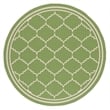 Pemberly Row Polypropylene Green Indoor Outdoor Rug - Round 6'7