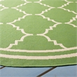 Pemberly Row Polypropylene Green Indoor Outdoor Rug - Round 6'7