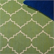 Pemberly Row Polypropylene Green Indoor Outdoor Rug - Square 6'7