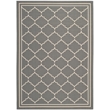Pemberly Row Polypropylene Grey Indoor Outdoor Rug - 4' x 5'7
