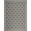 Pemberly Row Polypropylene Grey Indoor Outdoor Rug - 8' x 11'
