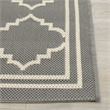 Pemberly Row Polypropylene Grey Indoor Outdoor Rug - 8' x 11'