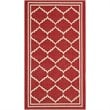 Pemberly Row Polypropylene Red Indoor Outdoor Rug - 2' x 3'7