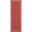Pemberly Row Polypropylene Red Indoor Outdoor Rug - 2'7