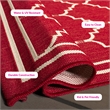 Pemberly Row Polypropylene Red Indoor Outdoor Rug - 5'3
