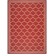 Pemberly Row Polypropylene Red Indoor Outdoor Rug - 8' x 11'