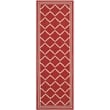 Pemberly Row Polypropylene Red Indoor Outdoor Rug - Runner 2'3