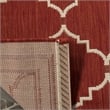 Pemberly Row Polypropylene Red Indoor Outdoor Rug - Runner 2'3