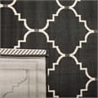 Pemberly Row Polypropylene Black Indoor Outdoor Rug - 2' x 3'7