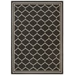 Pemberly Row Polypropylene Black Indoor Outdoor Rug - 8' x 11'