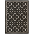 Pemberly Row Polypropylene Black Indoor Outdoor Rug - 9' x 12'