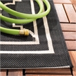 Pemberly Row Polypropylene Black Indoor Outdoor Rug - Square 6'7
