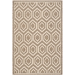 Pemberly Row Polypropylene Brown Indoor Outdoor Rug - 4' x 5'7