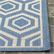 Pemberly Row Polypropylene Blue Indoor Outdoor Rug - 2' x 3'7