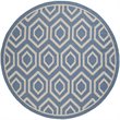 Pemberly Row Polypropylene Blue Indoor Outdoor Rug - Round 7'10