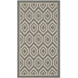 Pemberly Row Polypropylene Anthracite Indoor Outdoor Rug - 2' x 3'7