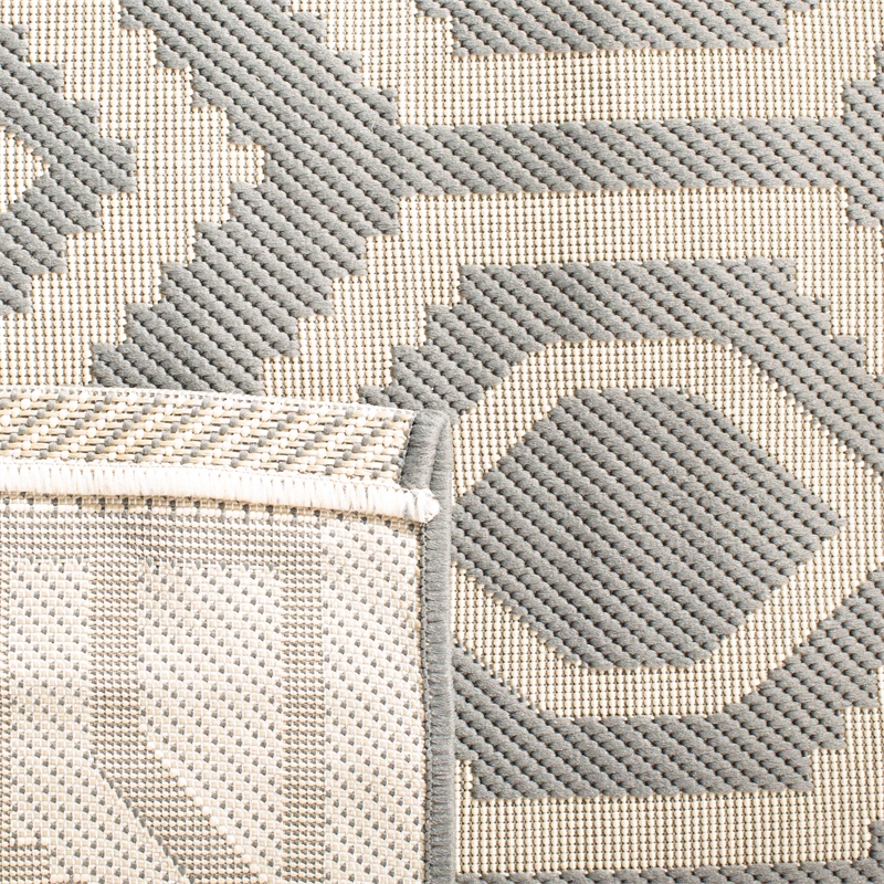 Pemberly Row Polypropylene Anthracite Indoor Outdoor Rug - 2'7