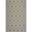 Pemberly Row Polypropylene Anthracite Indoor Outdoor Rug - 4' x 5'7