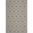 Pemberly Row Polypropylene Anthracite Indoor Outdoor Rug - 6'7