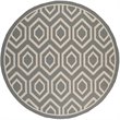 Pemberly Row Polypropylene Anthracite Indoor Outdoor Rug - Round 7'10