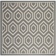 Pemberly Row Polypropylene Anthracite Indoor Outdoor Rug - Square 7'10
