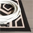 Pemberly Row Polypropylene Black Indoor Outdoor Rug - 2' x 3'7