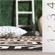 Pemberly Row Polypropylene Black Indoor Outdoor Rug - 2' x 3'7