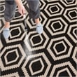Pemberly Row Polypropylene Black Indoor Outdoor Rug - 2' x 3'7